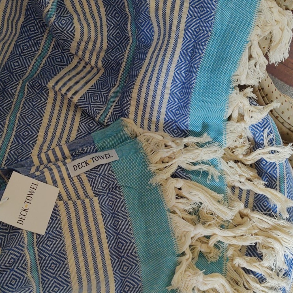 Turkish beach throw with fringe 70x60